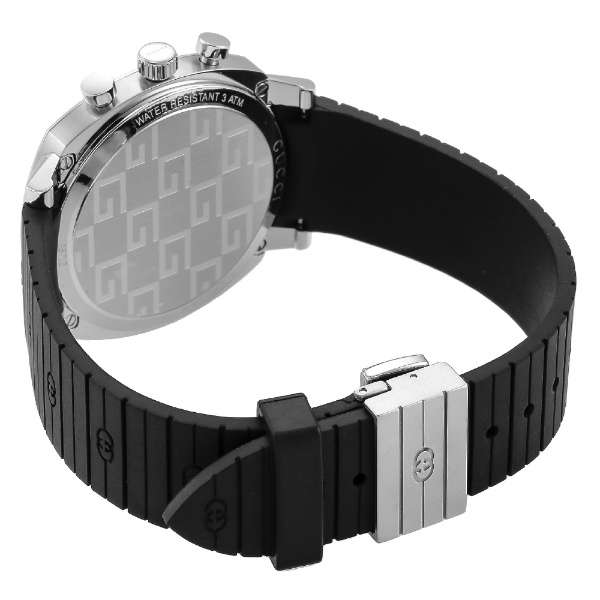  Shop Authentic Gucci Grip Chronograph Black Dial Black Rubber Strap Watch For Men - YA157301 - Luxxuri
