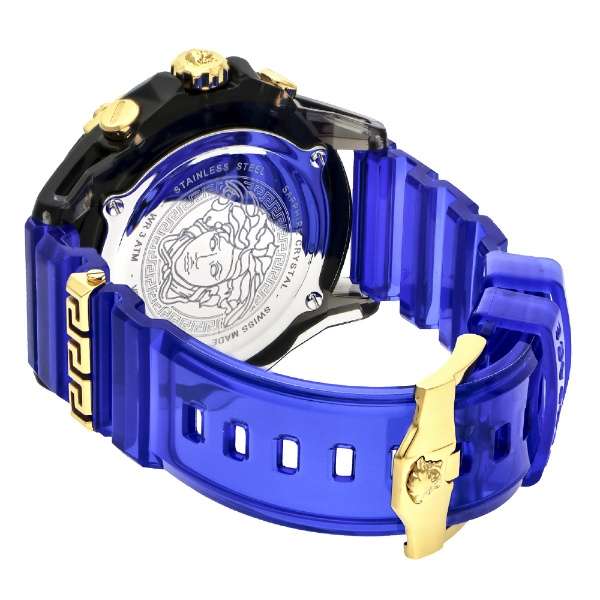  Shop Authentic Versace Icon Active Chronograph Black Dial Blue Rubber Strap Watch For Men  VEZ700521 - Luxxuri