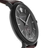  Shop Authentic Versace V-Circle Manifesto Black Dial Maroon Leather Strap Watch for Men - VBQ040017 - Luxxuri