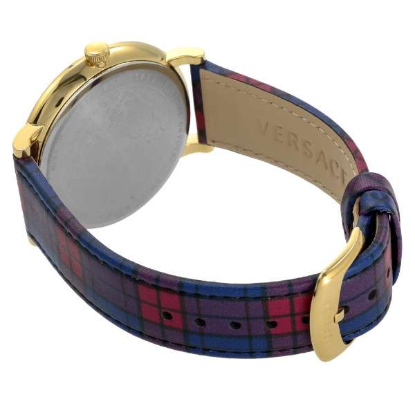  Shop Authentic Versace V-Circle The Clans Edition Black Dial Red & Blue Leather Strap Watch for Women - VEBQ00218 - Luxxuri