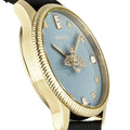  Shop Authentic Gucci G Timeless Quartz Blue Dial Black Leather Strap Watch For Men - YA1265018 - Luxxuri
