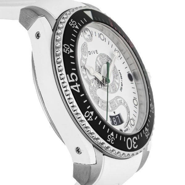  Shop Authentic Gucci Dive Quartz White Dial White Rubber Strap Watch For Men - YA136330 - Luxxuri