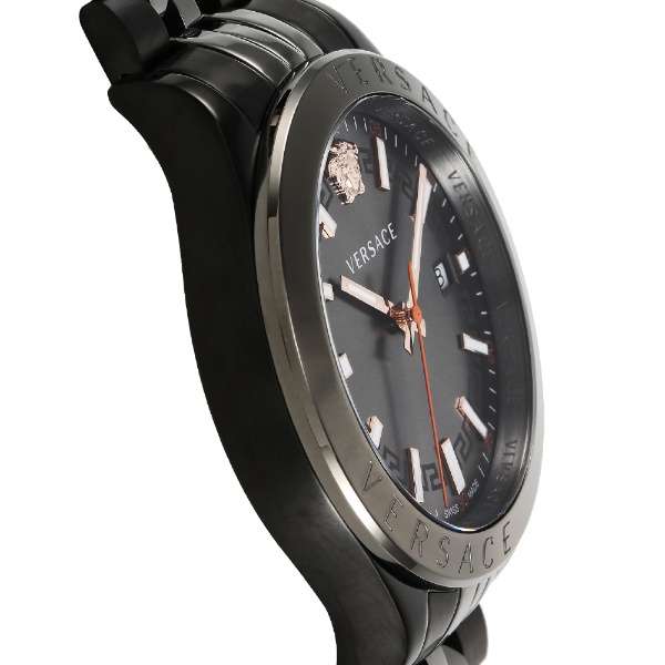  Shop Authentic Versace Hellenyium Analog Black Dial Black Steel Strap Watch For Men - VEVK00320 - Luxxuri