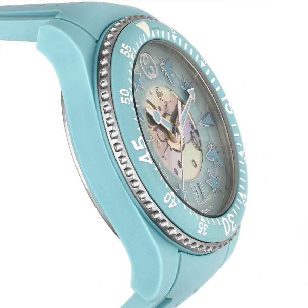  Shop Authentic Gucci Dive Automatic Green Dial Green Rubber Strap Unisex Watch - YA136344 - Luxxuri