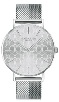 Coach Perry Quartz Silver Dial Silver Mesh Bracelet Watch for Women - 14503384