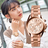  Shop Authentic Michael Kors Bradshaw Chronograph Rose Gold Dial Rose Gold Steel Strap Watch for Women - MK5799 - Luxxuri