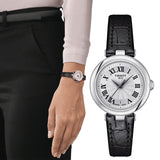  Shop Authentic Tissot Bellissima Small Lady Silver Dial Black Leather Strap Watch For Women - T126.010.16.013.00 - Luxxuri