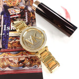  Shop Authentic Michael Kors Parker Analog Crystals Gold Dial Gold Steel Strap Watch For Women - MK7283 - Luxxuri