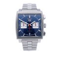  Shop Authentic Tag Heuer Monaco Automatic Chronograph Blue Dial Silver Steel Strap Watch for Men - CBL2111.BA0644 - Luxxuri