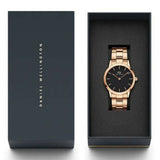  Shop Authentic Daniel Wellington Iconic Link Black Dial Rose Gold Steel Strap Watch for Women - DW00100210 - Luxxuri