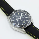  Shop Authentic Tag Heuer Aquaracer Automatic Chronograph Black Dial Black Nylon Strap Watch for Men - CAY211A.FC6361 - Luxxuri