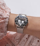 Shop Authentic Guess Iconic Quartz Silver Dial Silver Mesh Bracelet Watch For Women - GW0527L1 - Luxxuri