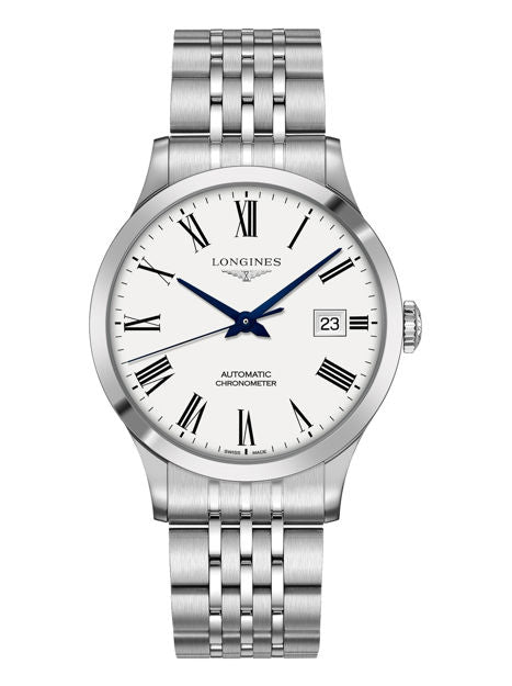  Shop Authentic Longines Record Automatic Stainless Steel 40mm Watch for Men - L2.821.4.11.6 - Luxxuri