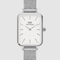  Shop Authentic Daniel Wellington Quadro Sterling White Dial Silver Mesh Strap Watch For Women - DW00100438 - Luxxuri