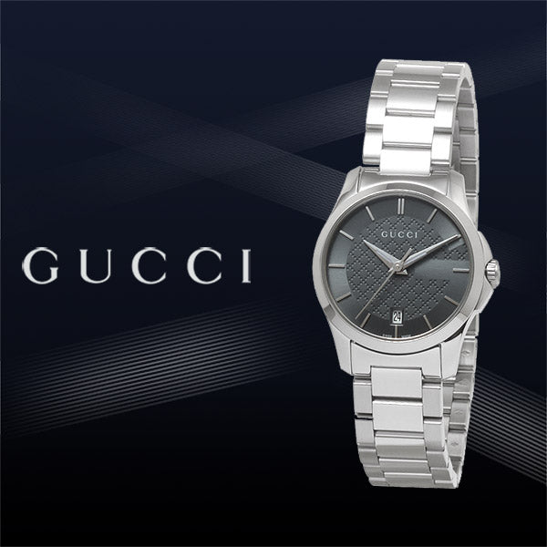  Shop Authentic Gucci G Timeless Grey Dial Silver Steel Strap Watch For Women - YA126522 - Luxxuri