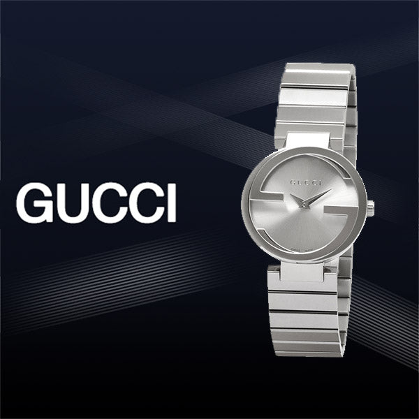  Shop Authentic Gucci G Interlocking Silver Dial Silver Steel Strap Watch For Women - YA133503 - Luxxuri