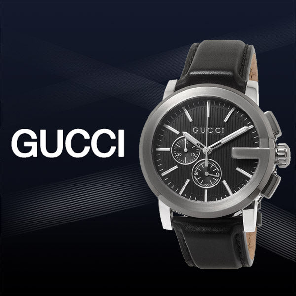 Shop Authentic Gucci G Chrono Black Dial Black Leather Strap Watch For Men - YA101205 - Luxxuri