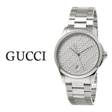  Shop Authentic Gucci G Timeless Quartz Silver Dial Silver Steel Strap Watch For Women - YA126459 - Luxxuri
