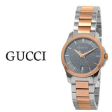  Shop Authentic Gucci G Timeless Grey Dial Two Tone Steel Strap Watch For Women - YA126527 - Luxxuri