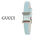  Shop Authentic Gucci G-Frame Pastel Blue Mother of Pearl Dial Blue Leather Strap Watch For Women - YA128531 - Luxxuri