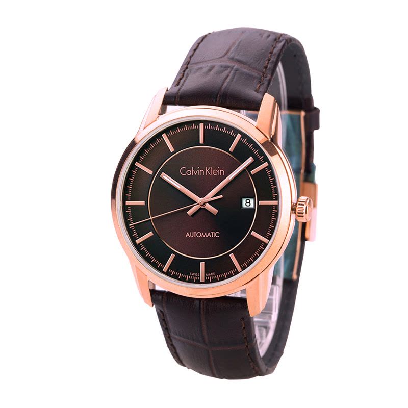  Shop Authentic Calvin Klein Infinity Brown Dial Brown Leather Strap Watch for Men - K5S346GK - Luxxuri