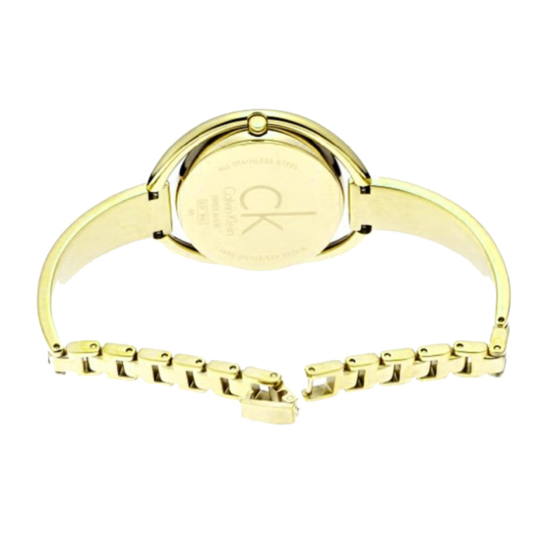  Shop Authentic Calvin Klein Impetuous White Dial Gold Steel Strap Watch for Women - K4F2N516 - Luxxuri