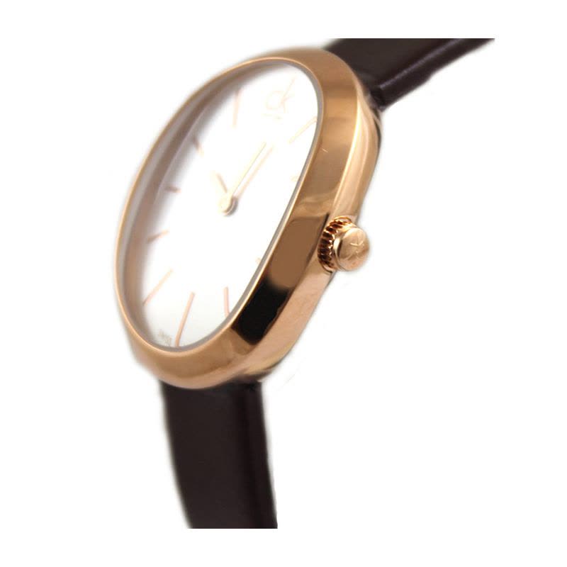  Shop Authentic Calvin Klein Incentive White Dial Brown Leather Strap Watch for Women - K3P236G6 - Luxxuri
