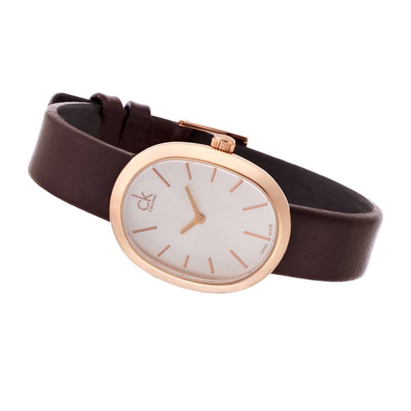  Shop Authentic Calvin Klein Incentive White Dial Brown Leather Strap Watch for Women - K3P236G6 - Luxxuri