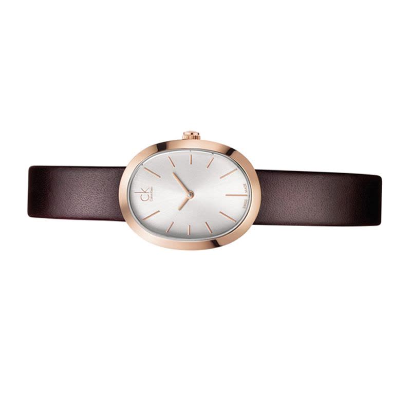  Shop Authentic Calvin Klein Incentive White Dial Brown Leather Strap Watch for Women - K3P236G6 - Luxxuri