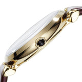  Shop Authentic Emporio Armani Gianni T Bar Burgundy Dial Burgundy Leather Strap Watch For Women - AR1757 - Luxxuri