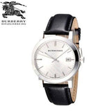  Shop Authentic Burberry The City Silver Dial Black Leather Strap Watch for Women - BU9106 - Luxxuri
