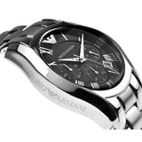  Shop Authentic Emporio Armani Velente Chronograph Black Dial Silver Steel Strap Watch For Women - AR0674 - Luxxuri