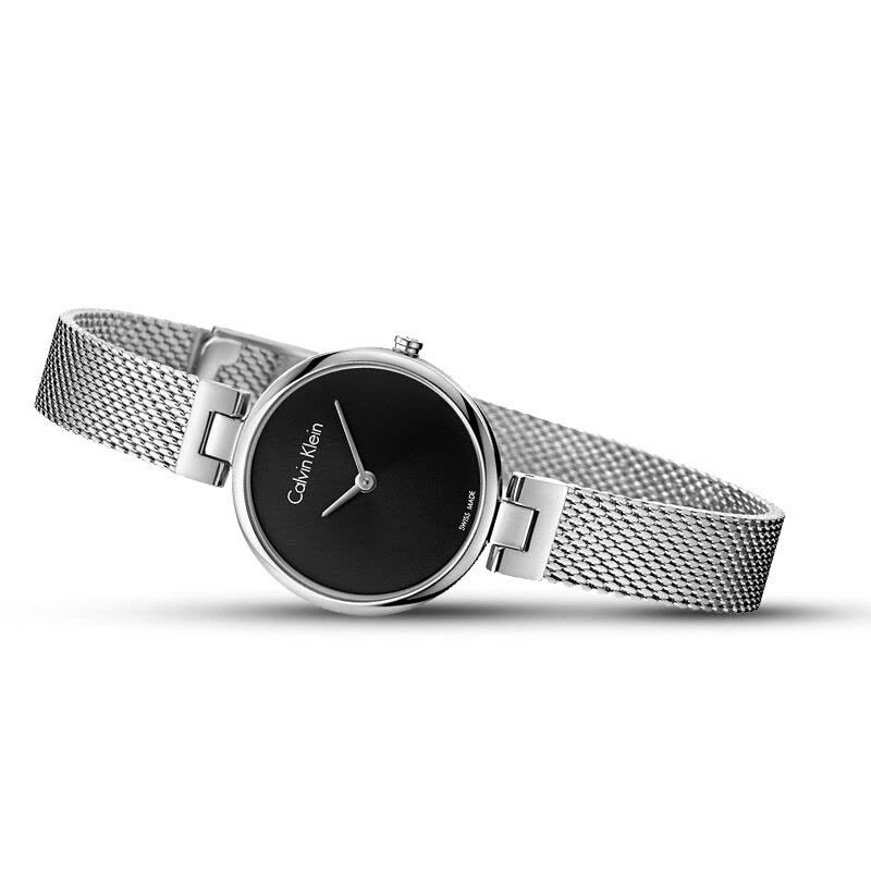  Shop Authentic Calvin Klein Authentic Black Dial Silver Mesh Bracelet Watch for Women - K8G23121 - Luxxuri