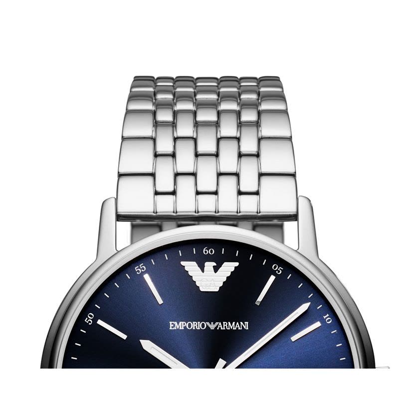  Shop Authentic Emporio Armani Kappa Quartz Blue Dial Silver Steel Strap Watch For Men - AR80010 - Luxxuri
