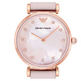  Shop Authentic Emporio Armani Gianni T Bar Mother Of Pearl Pink Dial Pink Leather Strap Watch For Women - AR1958 - Luxxuri