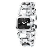  Shop Authentic Gucci G Diamonds Black Dial Silver Steel Strap Watch For Women - YA125509 - Luxxuri