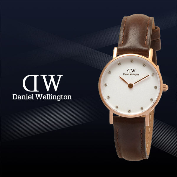 Shop Authentic Daniel Wellington Classy Bristol White Dial Brown Leather Strap Watch For Women - DW00100062 - Luxxuri