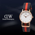  Shop Authentic Daniel Wellington Classy Oxford White Dial Two Tone Nylon Strap Watch For Women - DW00100064 - Luxxuri
