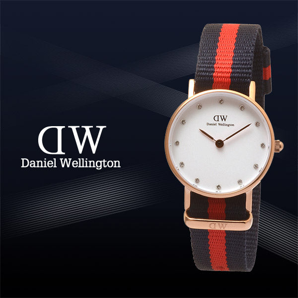  Shop Authentic Daniel Wellington Classy Oxford White Dial Two Tone Nylon Strap Watch For Women - DW00100064 - Luxxuri