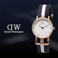  Shop Authentic Daniel Wellington Classy Glasgow White Dial Two Tone Nylon Strap Watch For Women - DW00100066 - Luxxuri