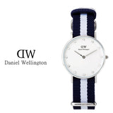  Shop Authentic Daniel Wellington Classy Glasgow White Dial Two Tone Nylon Strap Watch For Women - DW00100082 - Luxxuri