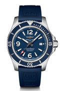  Shop Authentic Breitling Superocean 44mm Automatic Blue Dial Blue Rubber Strap Watch for Men - A17367D81C1S2 - Luxxuri