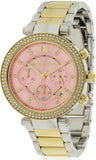  Shop Authentic Michael Kors Parker Pink Dial Two Tone Steel Strap Watch for Women - MK6140 - Luxxuri