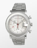  Shop Authentic Gucci G Chrono Chronograph White Dial Silver Steel Strap Watch For Men - YA101339 - Luxxuri