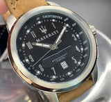  Shop Authentic Maserati Successo Black Dial Beige Leather Strap Watch For Men - R8851121004 - Luxxuri