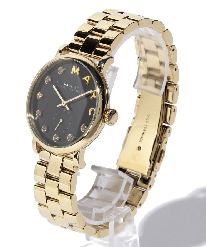  Shop Authentic Marc Jacobs Baker Dexter Black Dial Gold Steel Strap Watch for Women - MBM3421 - Luxxuri