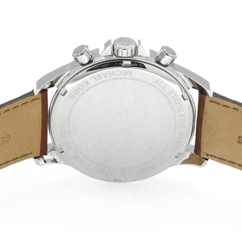  Shop Authentic Michael Kors Gage Chronograph Blue Dial Brown Leather Strap Watch For Men - MK8362 - Luxxuri