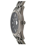 Versace Greca Time Quartz Black Dial Grey Steel Strap Watch for Men  - VE3K00622
