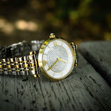  Shop Authentic Emporio Armani Gianni T Bar Analog White Dial Two Tone Steel Strap Watch For Women - AR2076 - Luxxuri