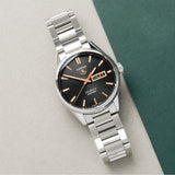  Shop Authentic Tag Heuer Carrera Calibre 5 Automatic Black Dial Silver Steel Strap Watch for Men - WAR201C.BA0723 - Luxxuri